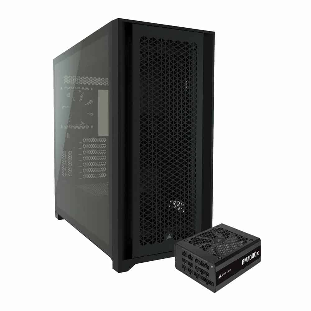 Corsair 5000D Airflow Black Chassis + Corsair RM1000x Black PSU Bundle